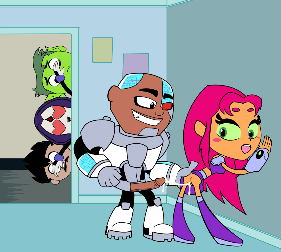 nude starfire titans go teen Tree trunks and mr pig